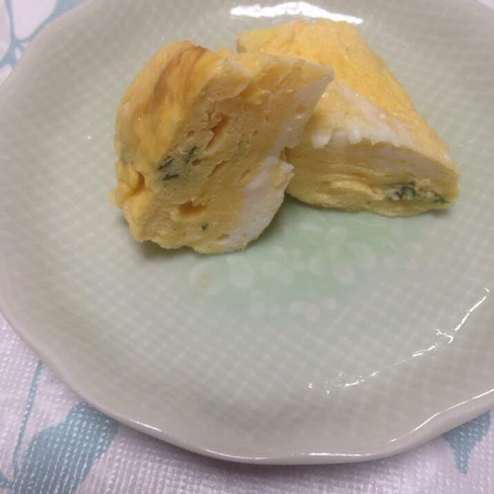 白だしで作る(*^^*)小松菜の卵焼き☆